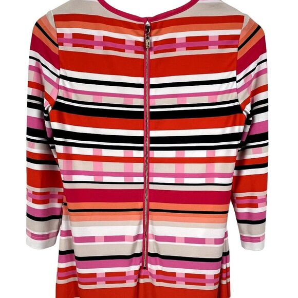 Eliza J Colorful Long Sleeve Knee Length Dress Size 4 - Picture 5 of 6